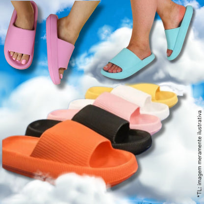 Chinelo Nuvem Slide EVA Coloridos Super Leve Verão 2024